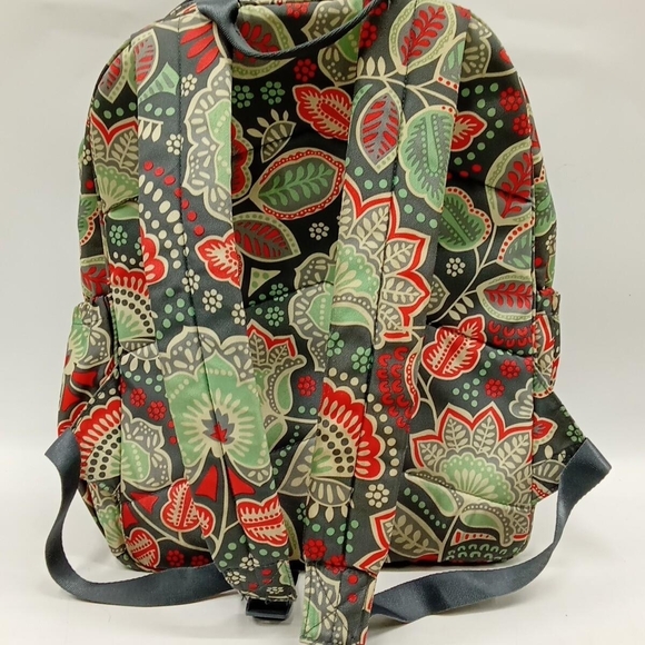 Vera Bradley Floral Print Backpack - Gray, Mint & Red main image 4